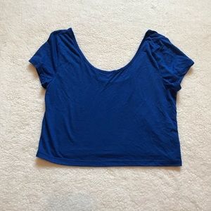 American Eagle blue low scoop tank top